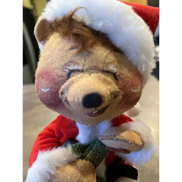 Vintage Annalee Doll Santa Bear Burlap Bag Jolly Christmas - Picture 12 of 12